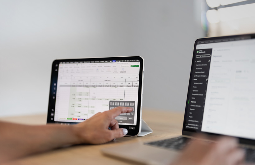 Sidecar turns iPad into a second display, giving Finance Controller Gabrielle Pelletier more room for data‑heavy work in Excel and QuickBooks.