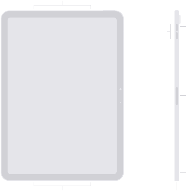 iPad Air button and connector locations