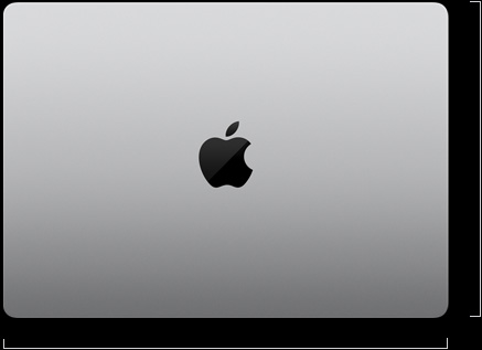 MacBook Pro, silver color, top, closed, length and width measurements